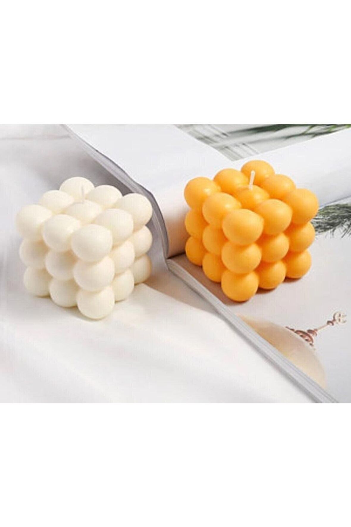 Dekoratif Bubble 2'li Set Kokulu Mum