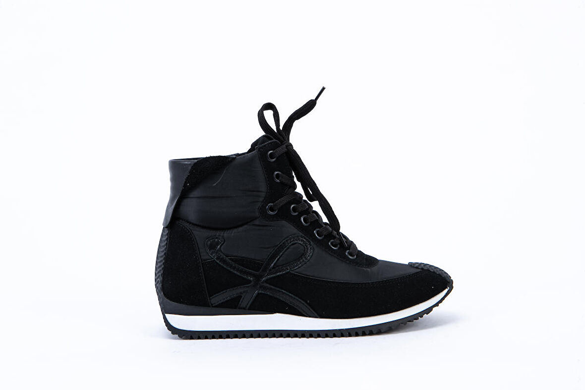 Boğazlı Bağcıklı Spor Ayakkabı BEYAZ