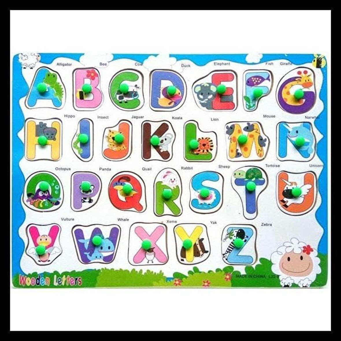 Ahşap Hayvanlar 29 Parça Çocuk Puzzle