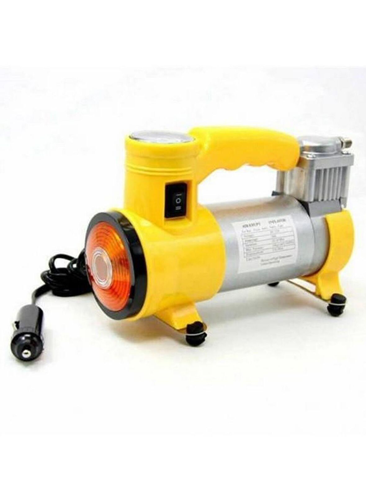 Zhltools 12V 150 Psi Hava Kompresörü Mini Şişirme ve Aydınlatma Araç Lastik Pompası KA-735