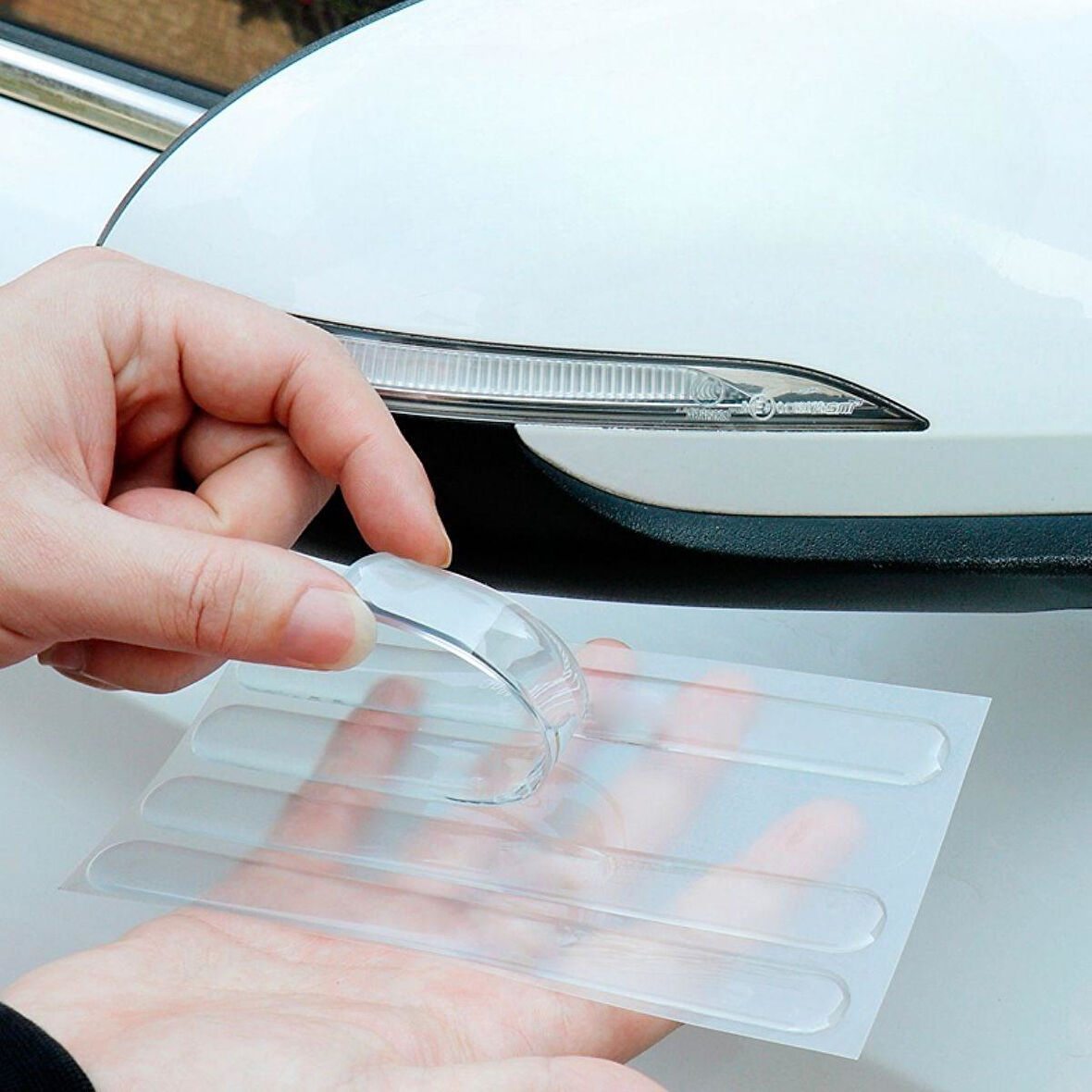 Zhltools Oto Darbe Koruyucu Şeffaf Kendiliğinden Yapışkanlı Bantlar 4 Adet Set