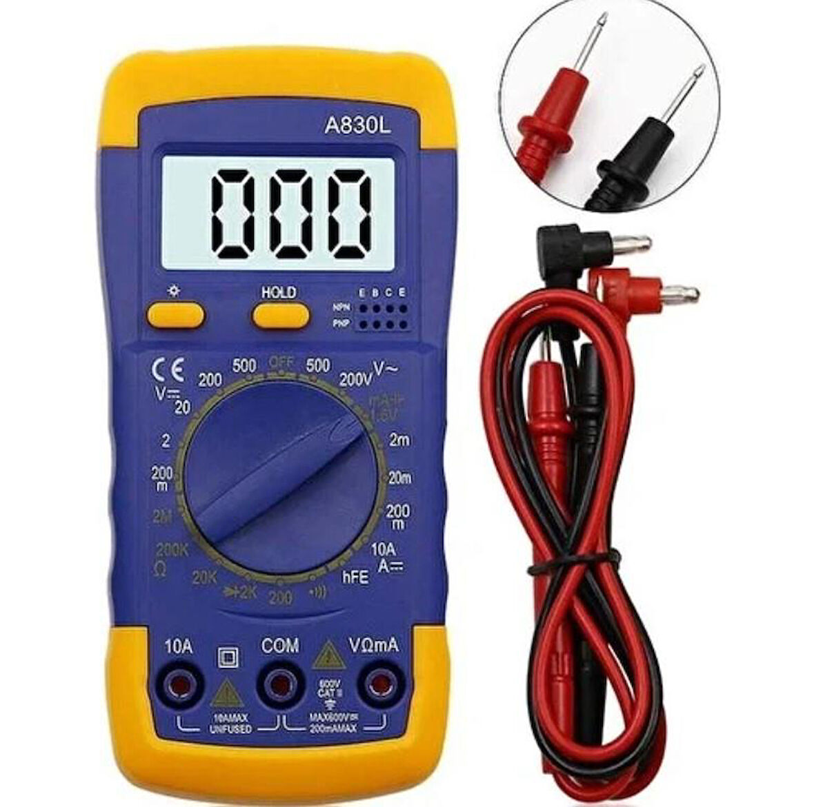 Zhltools Avometre Buzzerli Dijital Elektrik Ölçüm Aleti Multimetre Cihazı A830L