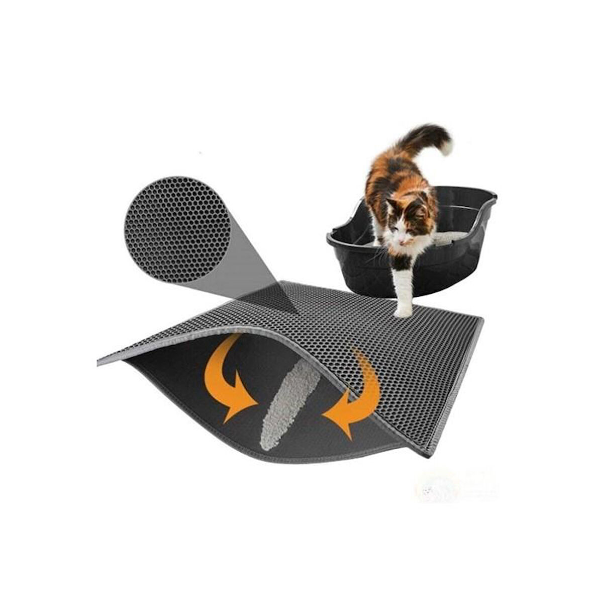 Süslüpati Kedi Tuvalet Önü Paspası Büyük Boy