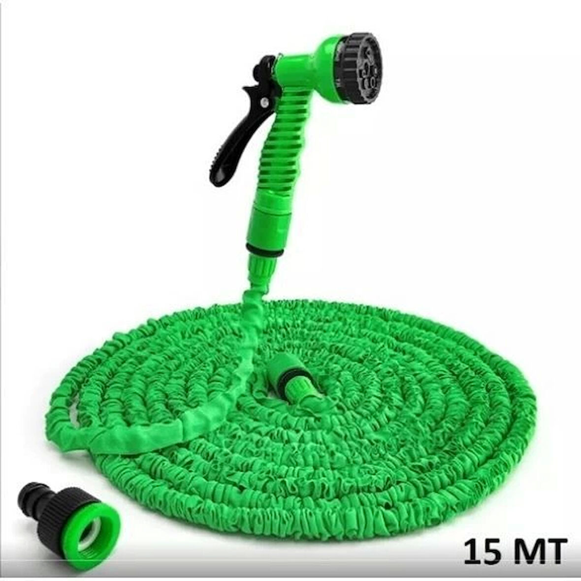 Zhltools Uzayan Hortum Tabancalı 15 Metre Magic House | Bahçe Sulama İçin Expandable Hose