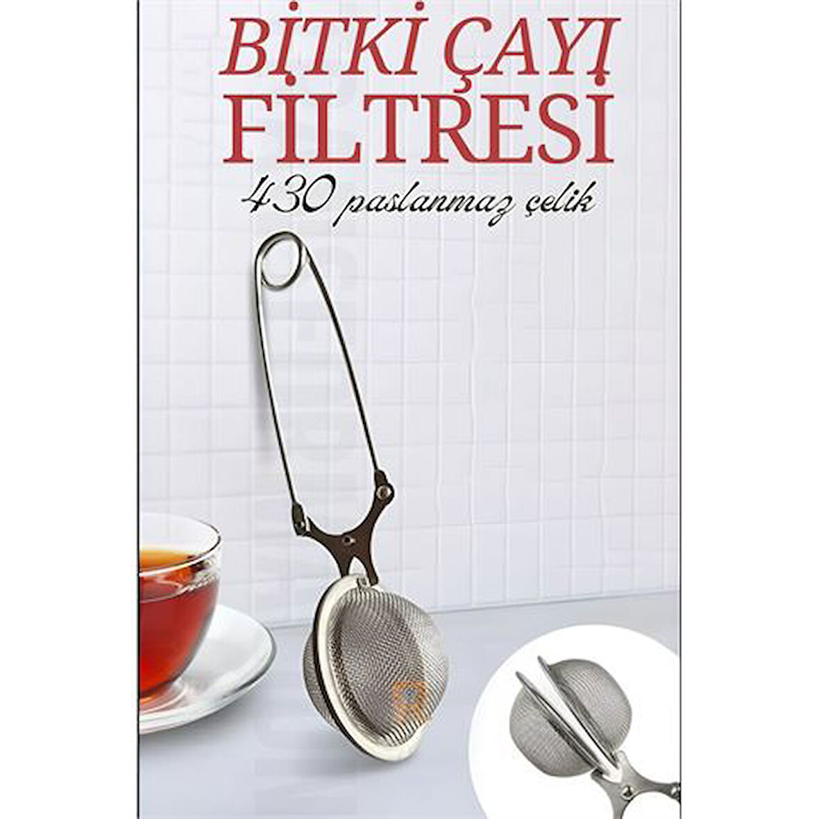 Zhlhome Kıskaçlı Bitki Çayı Filtresi Top Çay Demliği Çay Filtresi Maşası