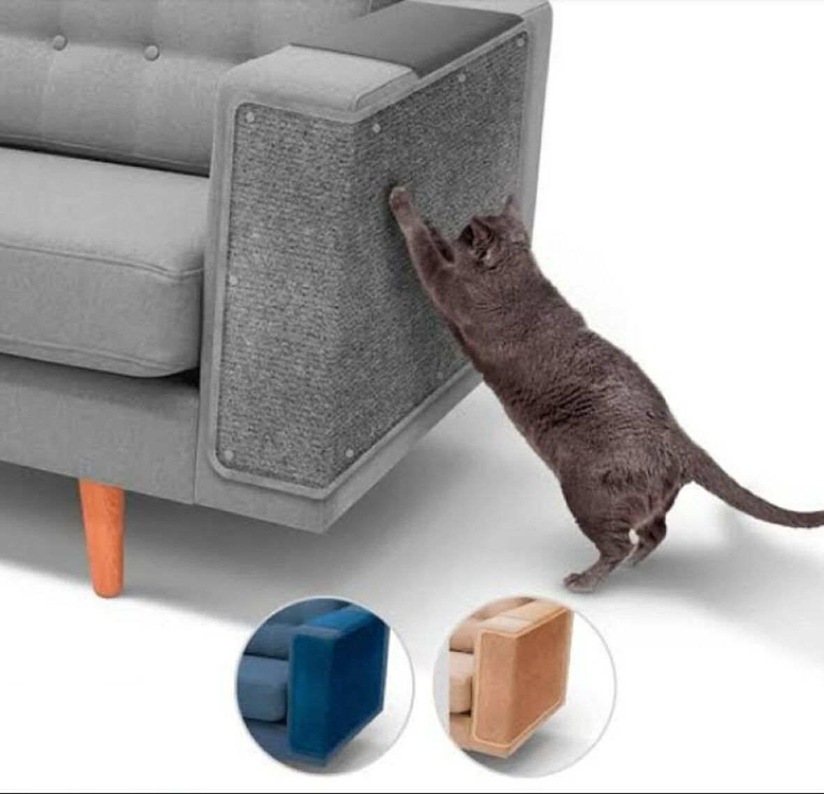 Süslüpati Yapıştırılabilir Kedi Tırmalama Matı