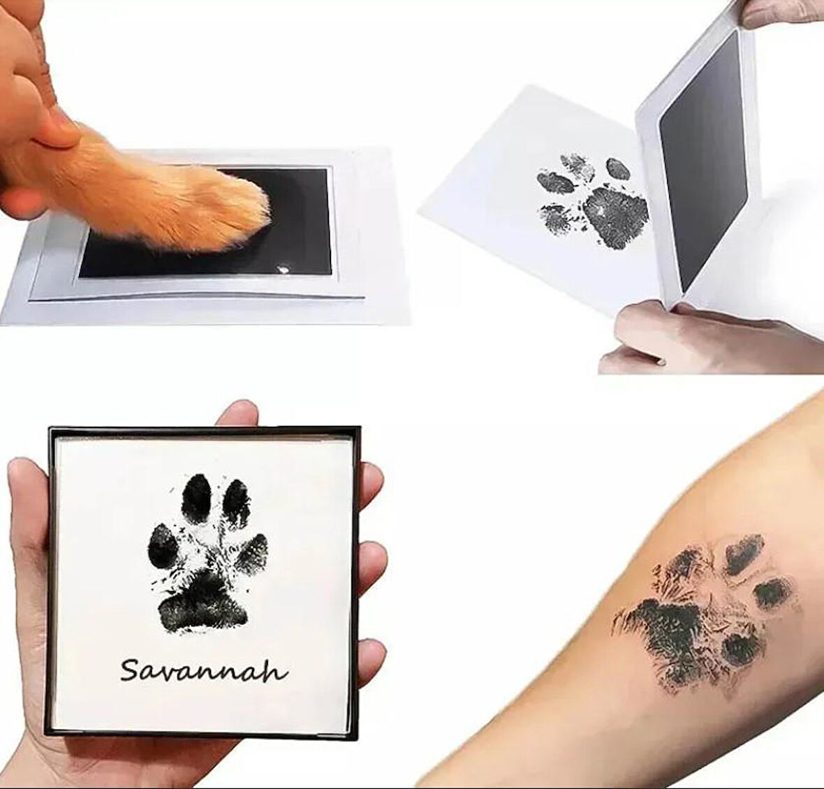 Süslüpati Kedi Köpek Pati İzi Fotoğraf Çerçevesi Seti