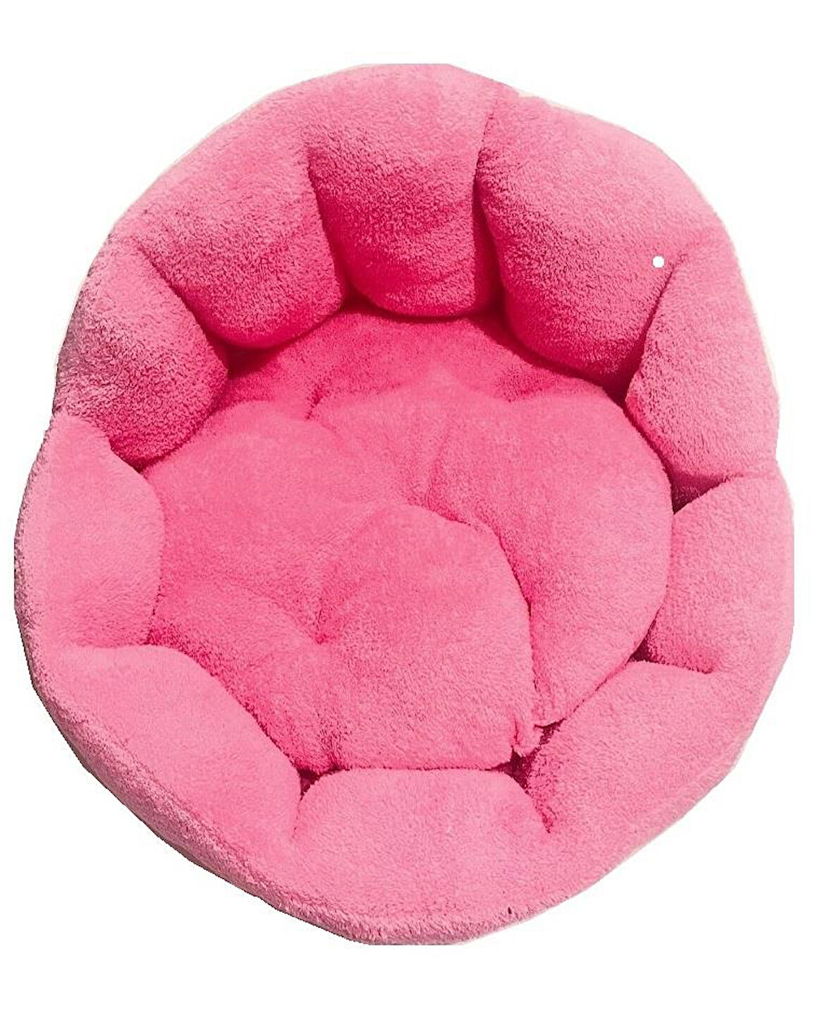 Süslüpati Kullanışlı Yıkanabilir Kumaş Silikon Elyaf Dolgulu Kedi Köpek Yatağı Pembe 52Cm