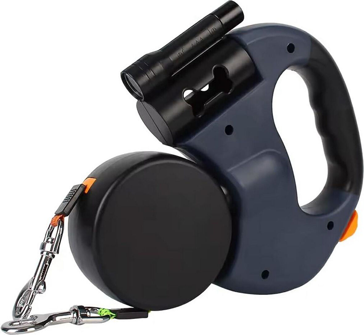 Süslüpati Çok Fonksiyonlu Çift Köpek Gezdirme Tasması Lacivert