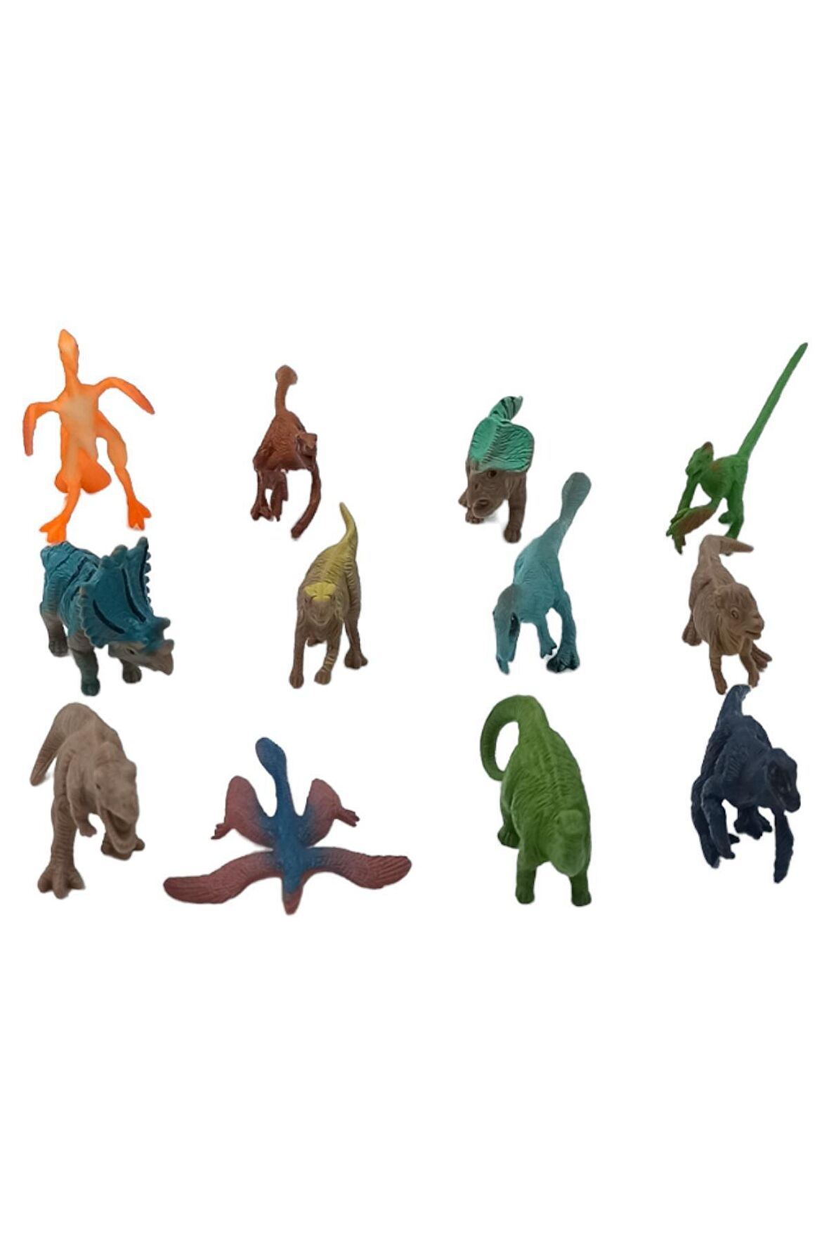 Oyuncak Mini Dinozorlar 12 Parça Oyuncak Dinozor Seti