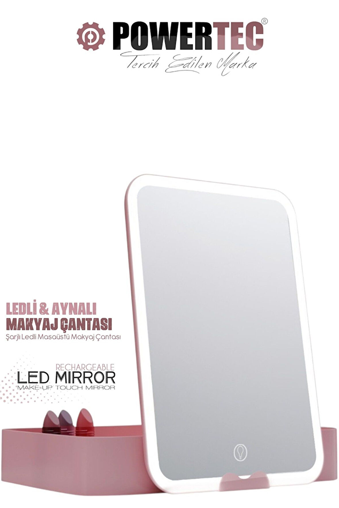 Tr-130 Şarjlı Ledli & Aynalı Taşınabilir Makyaj Çantası