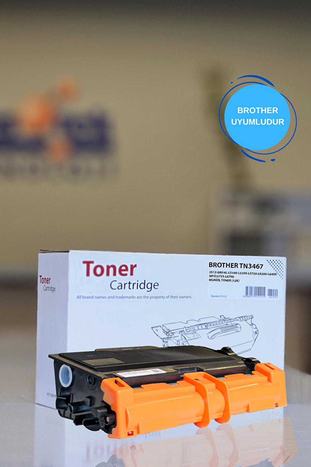 Mastek BROTHER TN3467-3512-880 HL-L5100-L5200-L5750-L6200-L6400-MFCL5755-L6700 MUADİL TONER (12K)
