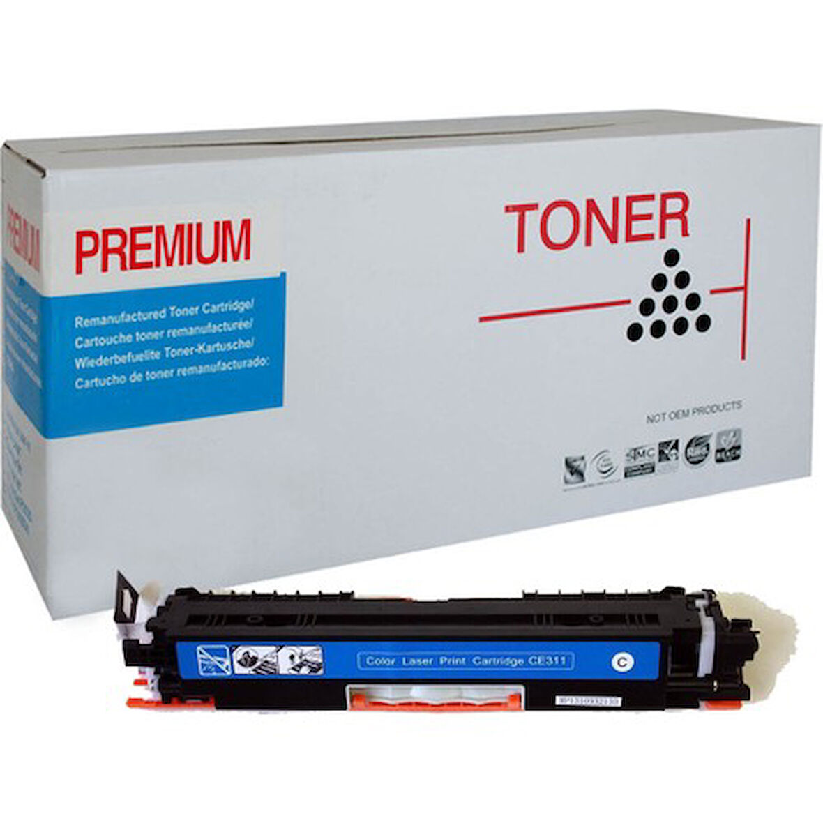 Mastek HP CB541A-CE321-CF211 CP1215-1515-CM1312-1415-M251-276-MF8080-623-628-8230-8280 CRG716-731 MAVİ MUADİL TONER (1,4K)
