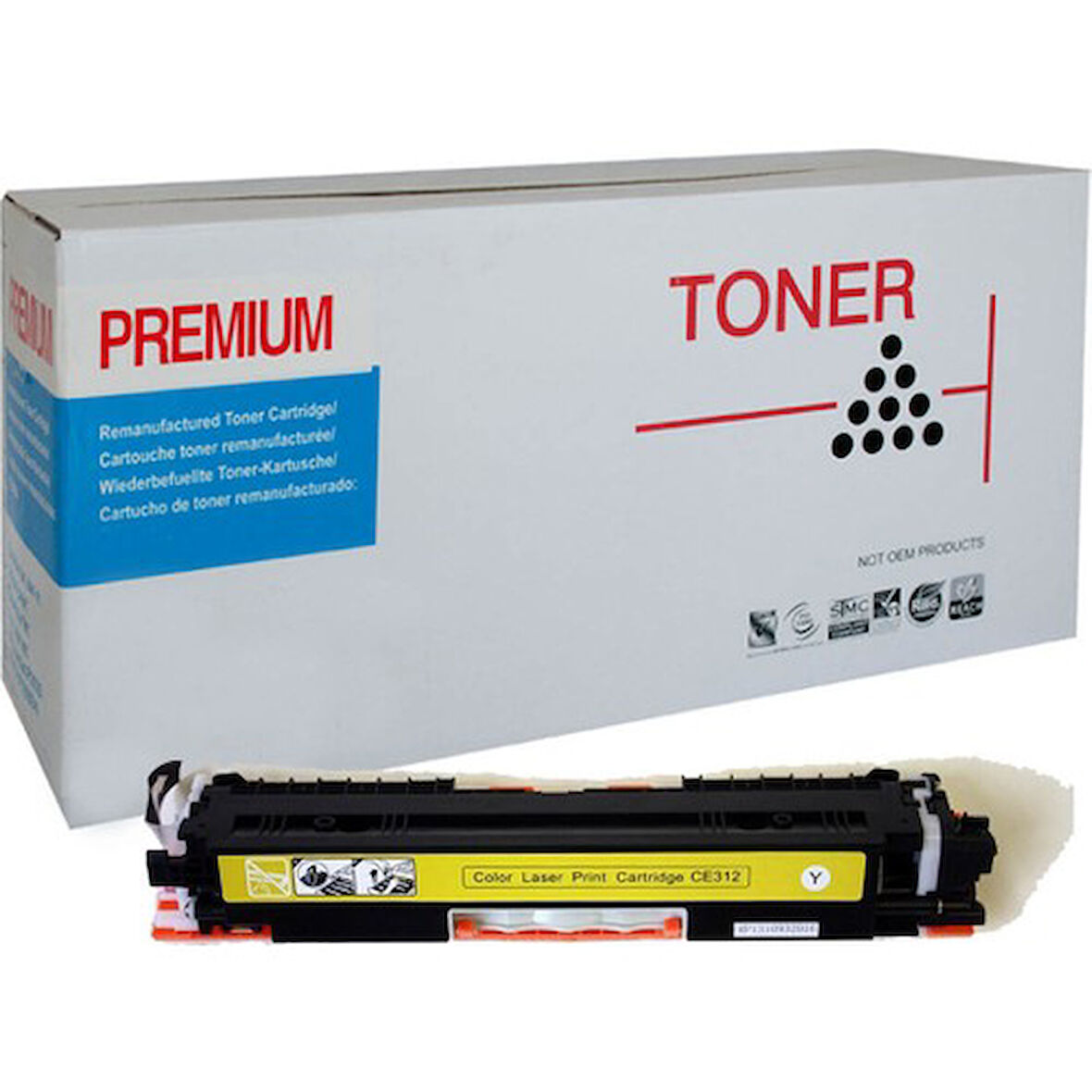 Mastek HP CB542A-CE322-CF212 CP1215-1515-CM1312-1415-M251-276-MF8080-623-628-8230-8280 CRG716-731 SARI MUADİL TONER (1,4K)