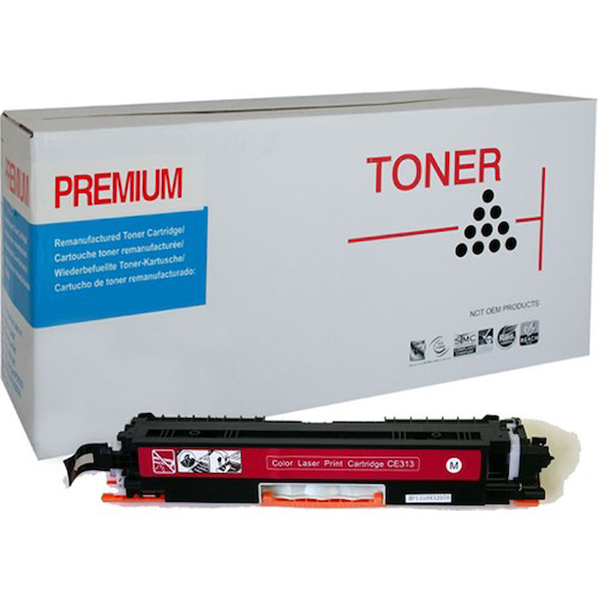 Mastek HP CB543A-CE323-CF213 CP1215-1515-CM1312-1415-M251-276-MF8080-623-628-8230-8280 CRG716-731 KIRMIZI MUADİL TONER (1,4K)