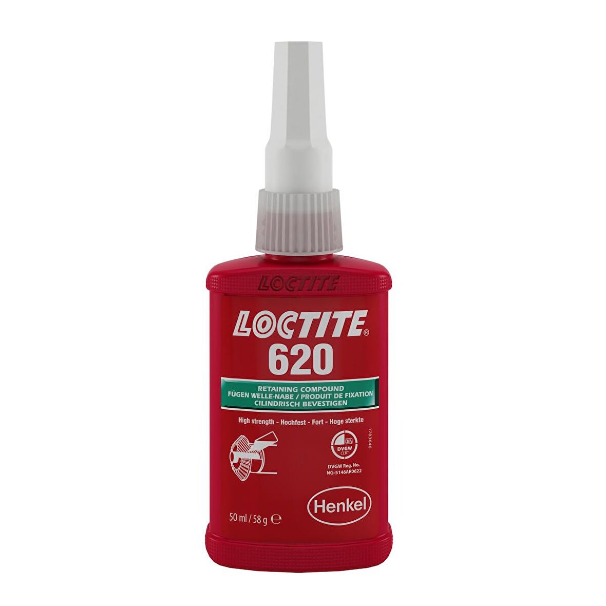 Loctite 620 Yüksek Sıcaklığa Dayanıklı Sıkı Geçme Bileşeni 50 ml