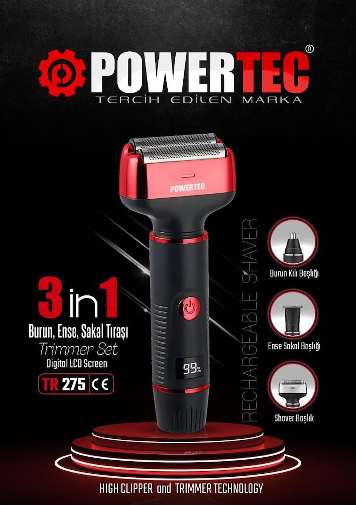 Powertec TR-275 3/1 Günlük Sakal Makinası