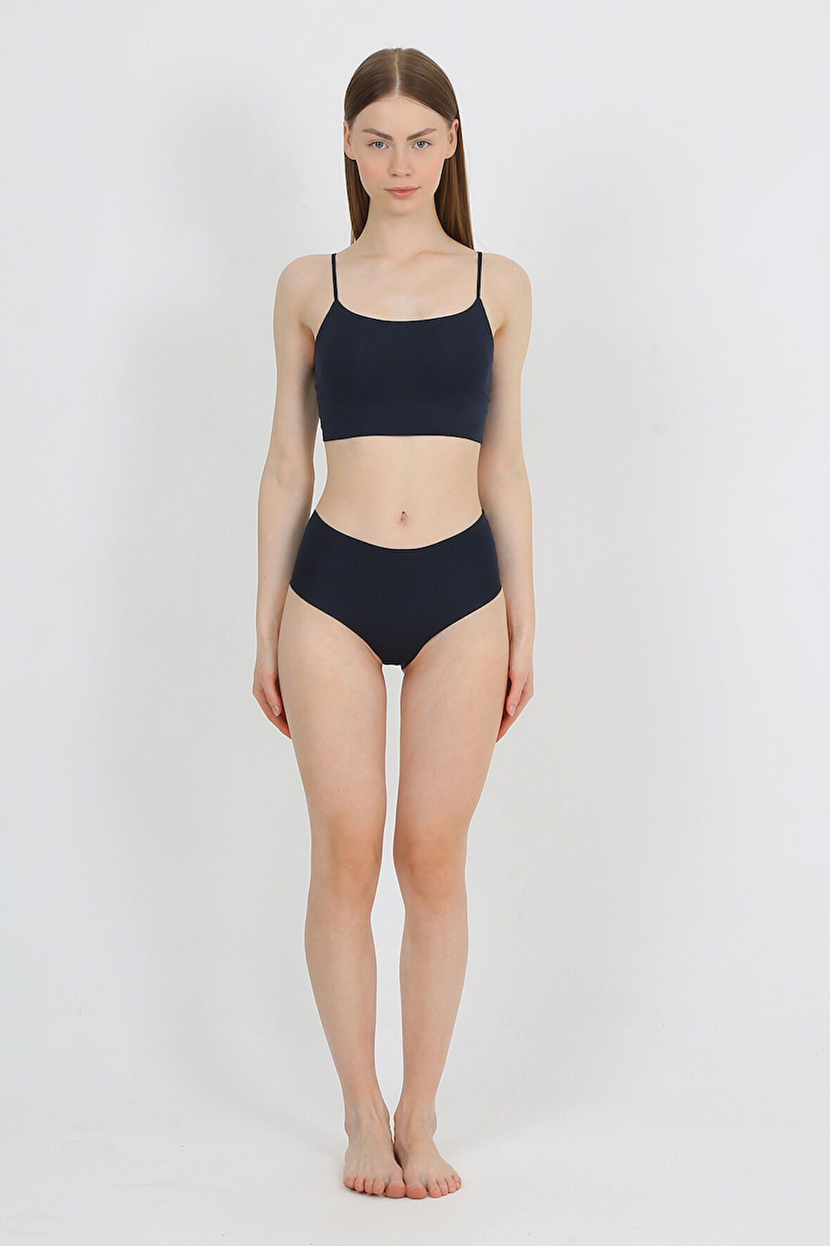 Yüksek Bel Basic Lazer Kesim Bikini Külot 3'lü Paket