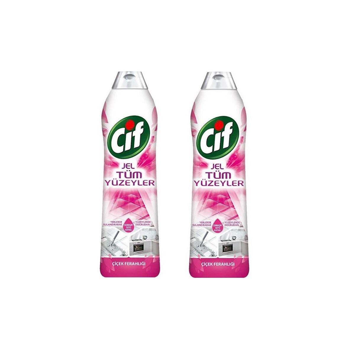 Cif Çiçek Ferahlığı Seramik Jel Yüzey Temizleyici 2x750 ml 