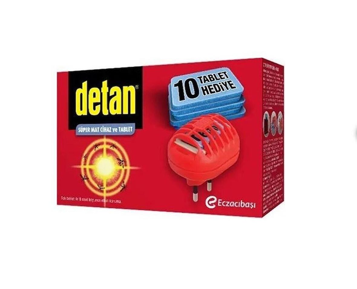 Detan Süper Mat Cihaz Sivrisinek Cihazı + 10 Yedek Kartuş 8690530023031