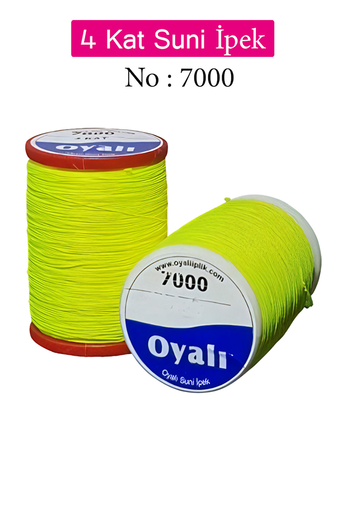 Oyalı 4 Kat Suni İpek İplik İğne Oyası Boncuk İpi Tığ Oyası No:7000