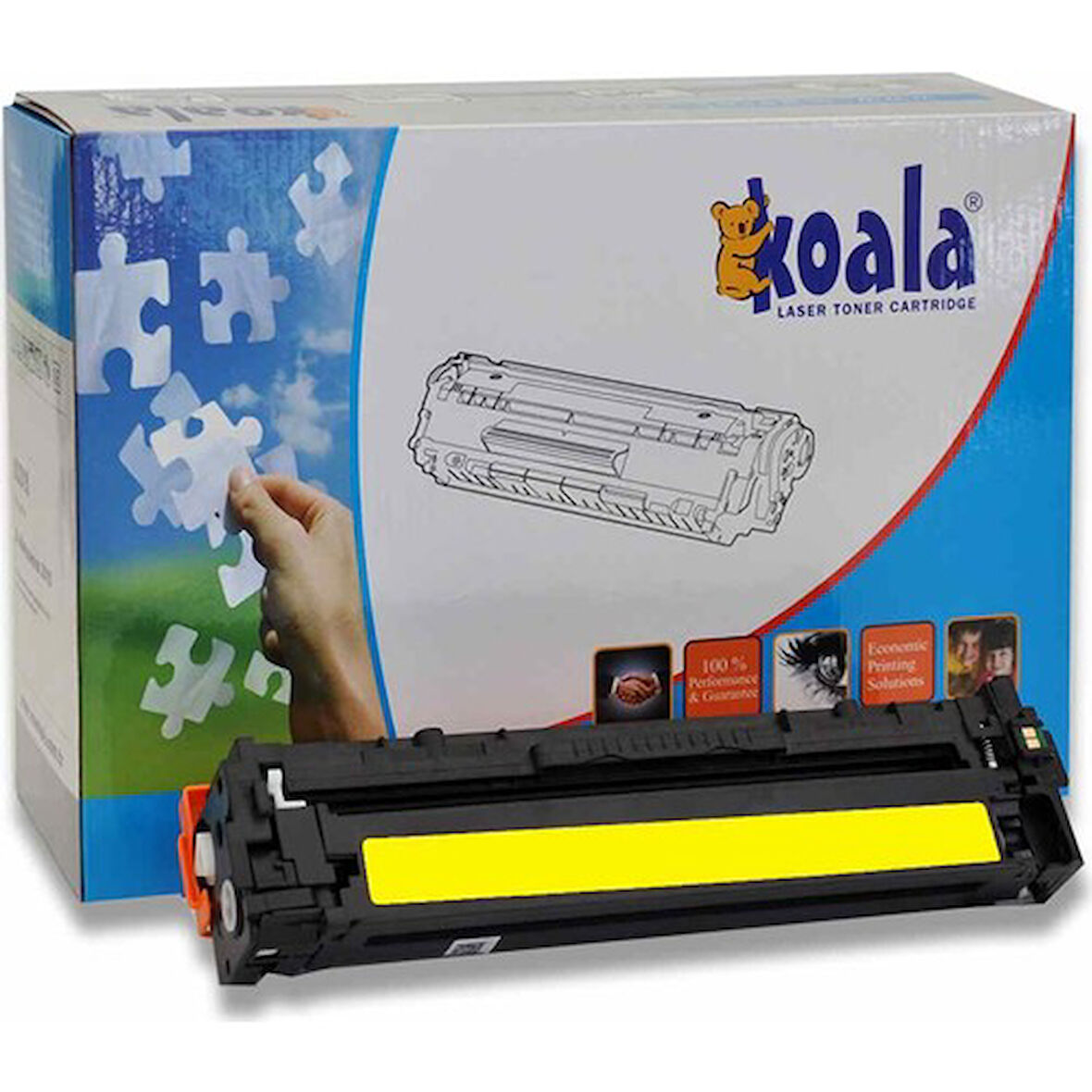 Koala HP CB542A CE322A CF212A & Canon CRG-716/731 Muadil Toner 2200 Sayfa Sarı