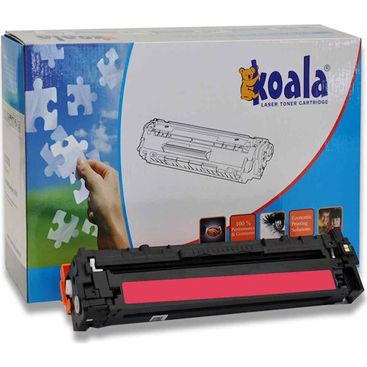 Koala HP CB543A CE323A CF213A & Canon CRG-716/731 Muadil Toner 2200 Sayfa Kırmızı