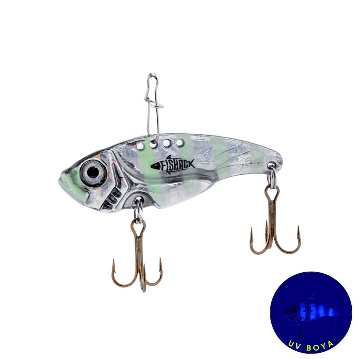 Vibrasyon Yem - LRF/Spin Jig - Fishack VibraX - 15g 55mm - Phantom Flash - UV Boyalı