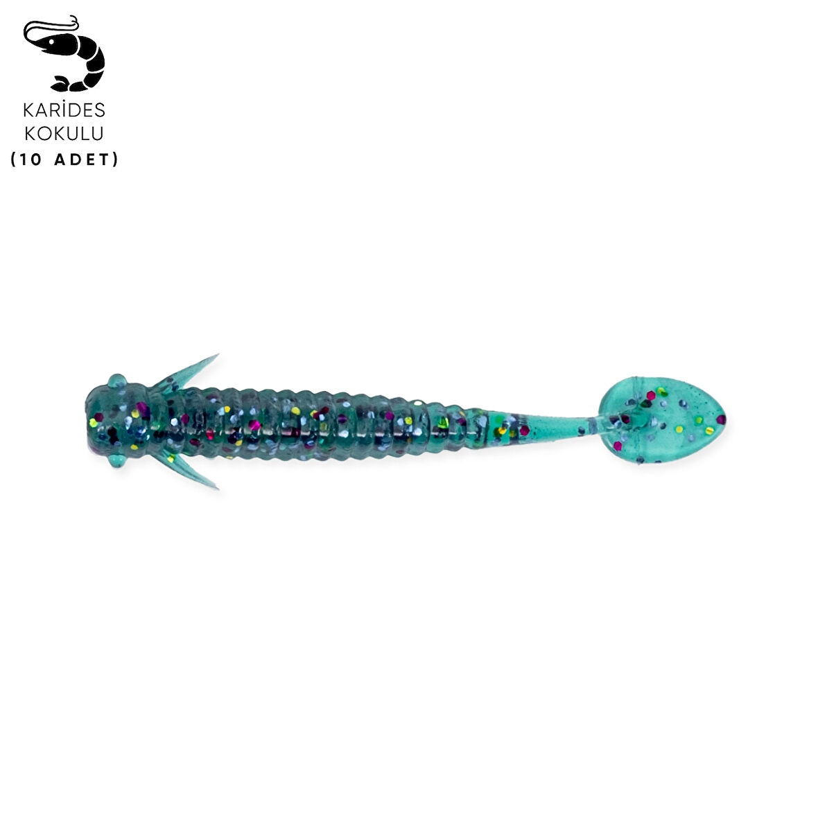 Silikon Kurt Yem - 1g 50mm - Fishack Wormix - 10 Adet - Blue