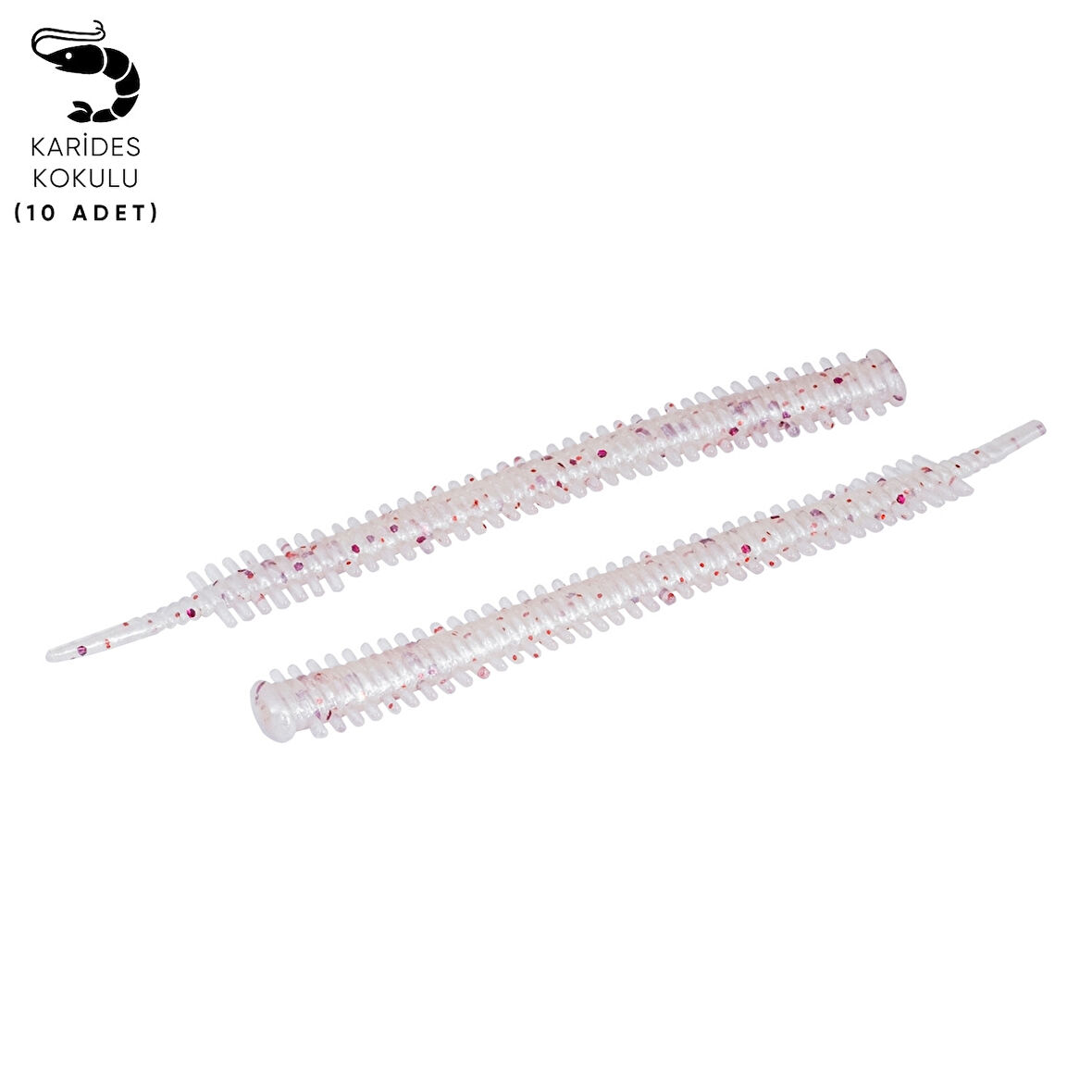 Silikon Kurt Yem - LRF Yem - 1g 70mm - Fishack Wormix - 10 Adet - White