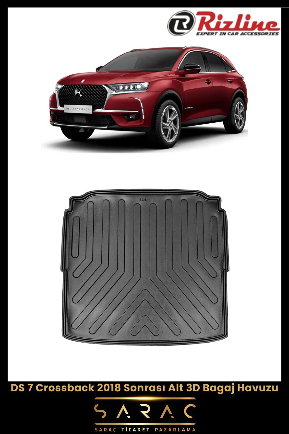 Rizline DS DS7 Crossback 2023 Model Cepsiz Alt 3D Bagaj Havuzu