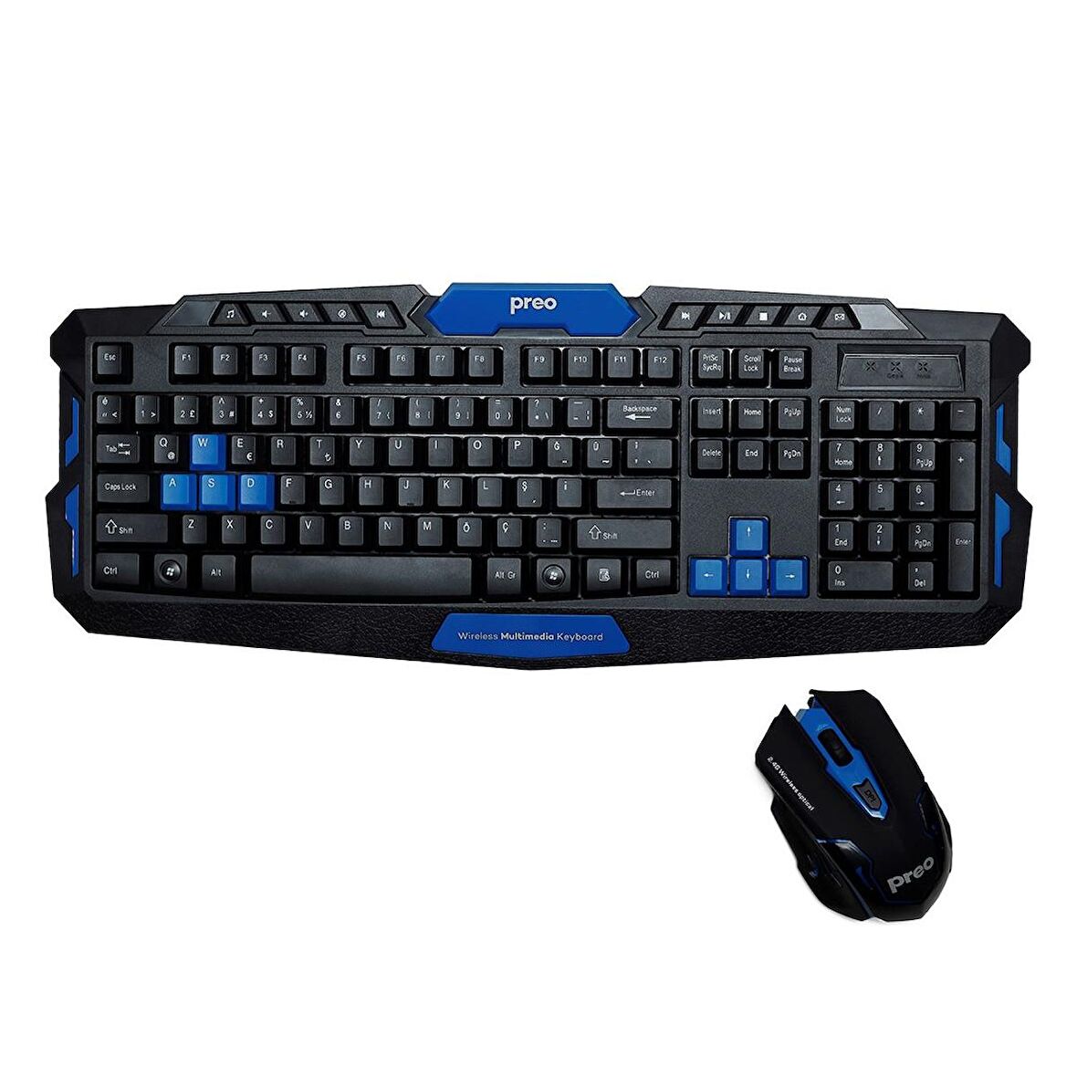 Preo KM033 Gaming Kablosuz Oyuncu Klavye Mouse Set