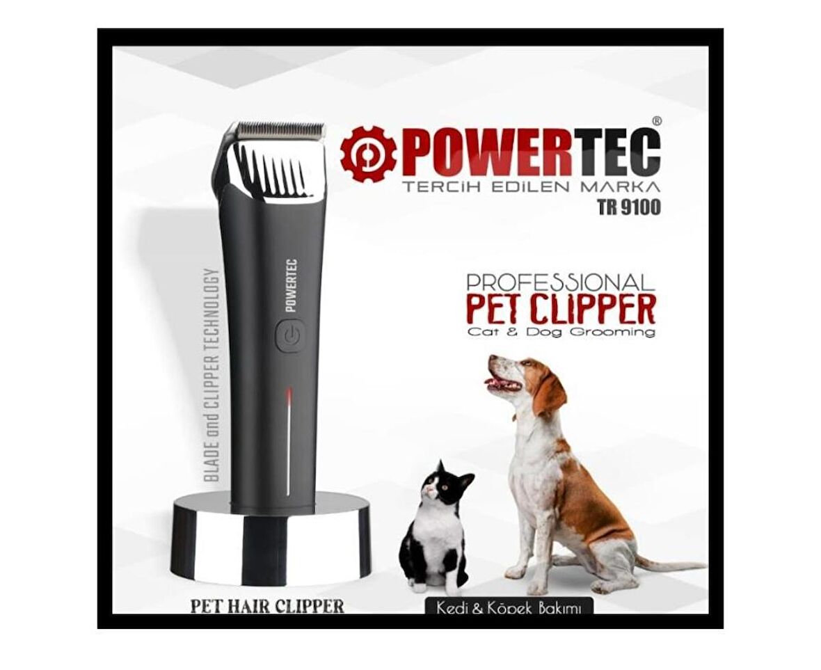 Powertec TR-9100 Köpek Kedi Tıraş Makinası