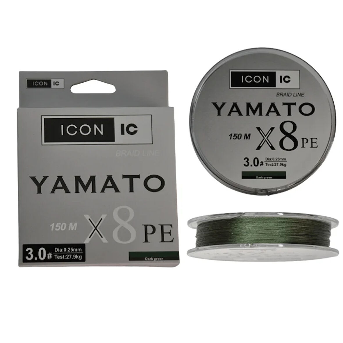 İCON-İC Yamato 8X 150 Mt Dark Green Örgü ip misina