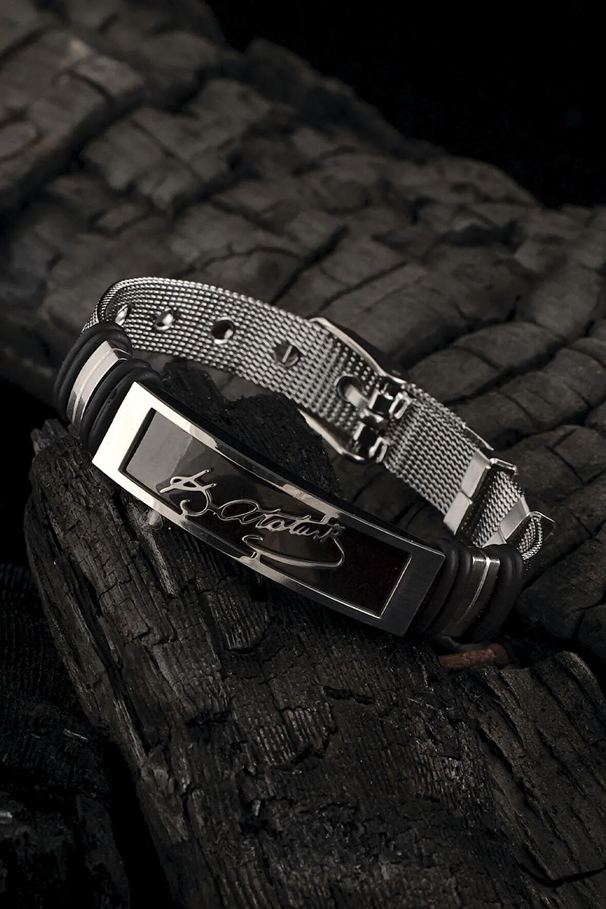 Ottoman Atatürk Imzalı Kemer Model Erkek Bileklik Cblatarkımz-gms