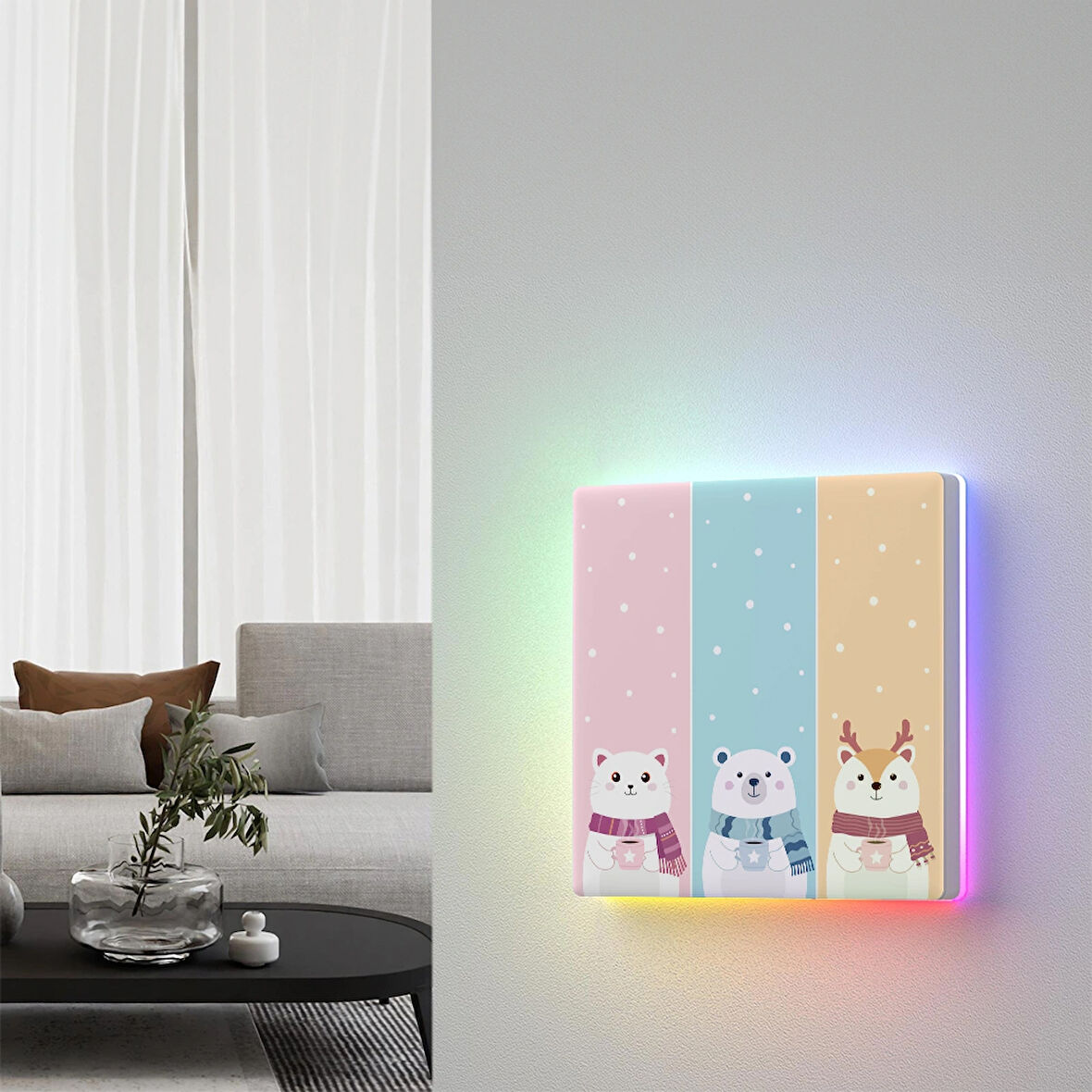 TX Ultimate Akıllı Dokunmatik Duvar Anahtarı Kapakları 3 Kanallı - Cartoon