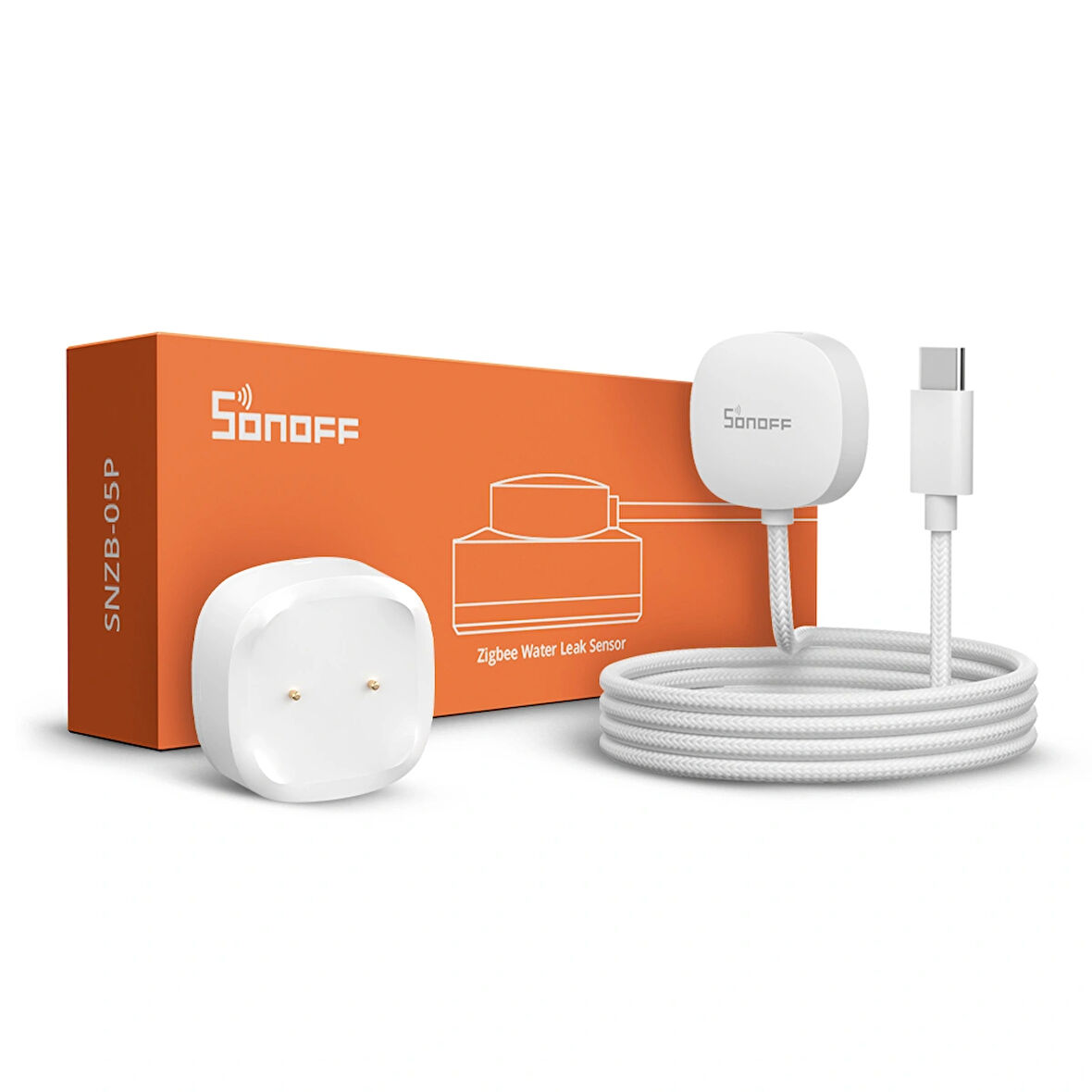 SNZB-05P ZigBee Su Kaçak Sensörü ve Kablosu