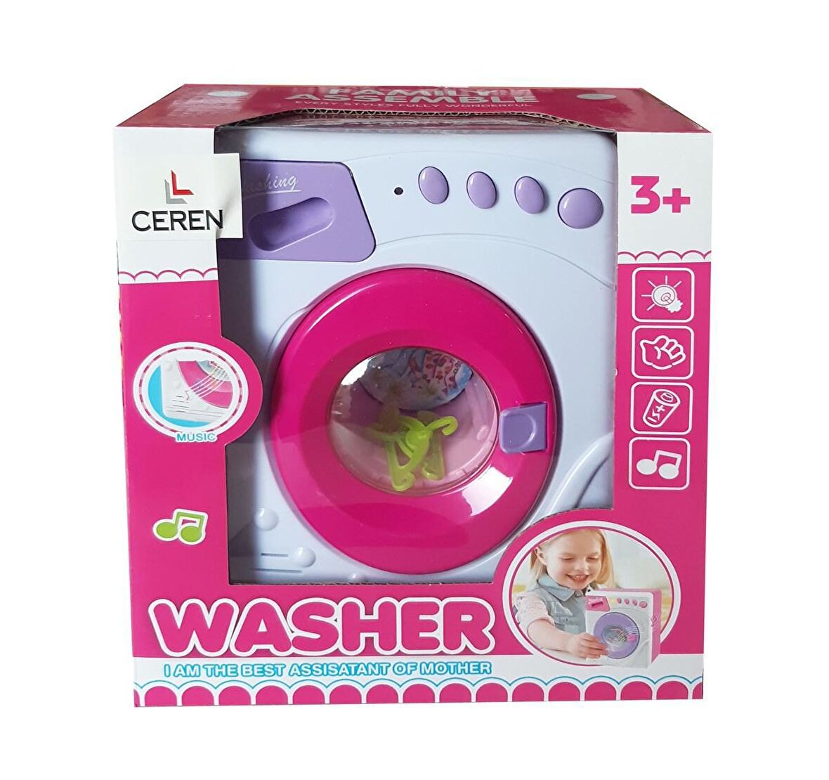 Kutulu Pilli Çamaşır Makinesi