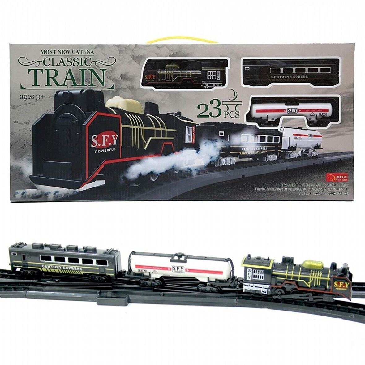 CAN OYUNCAK Classic Train Pilli Tren Seti 23 Parça