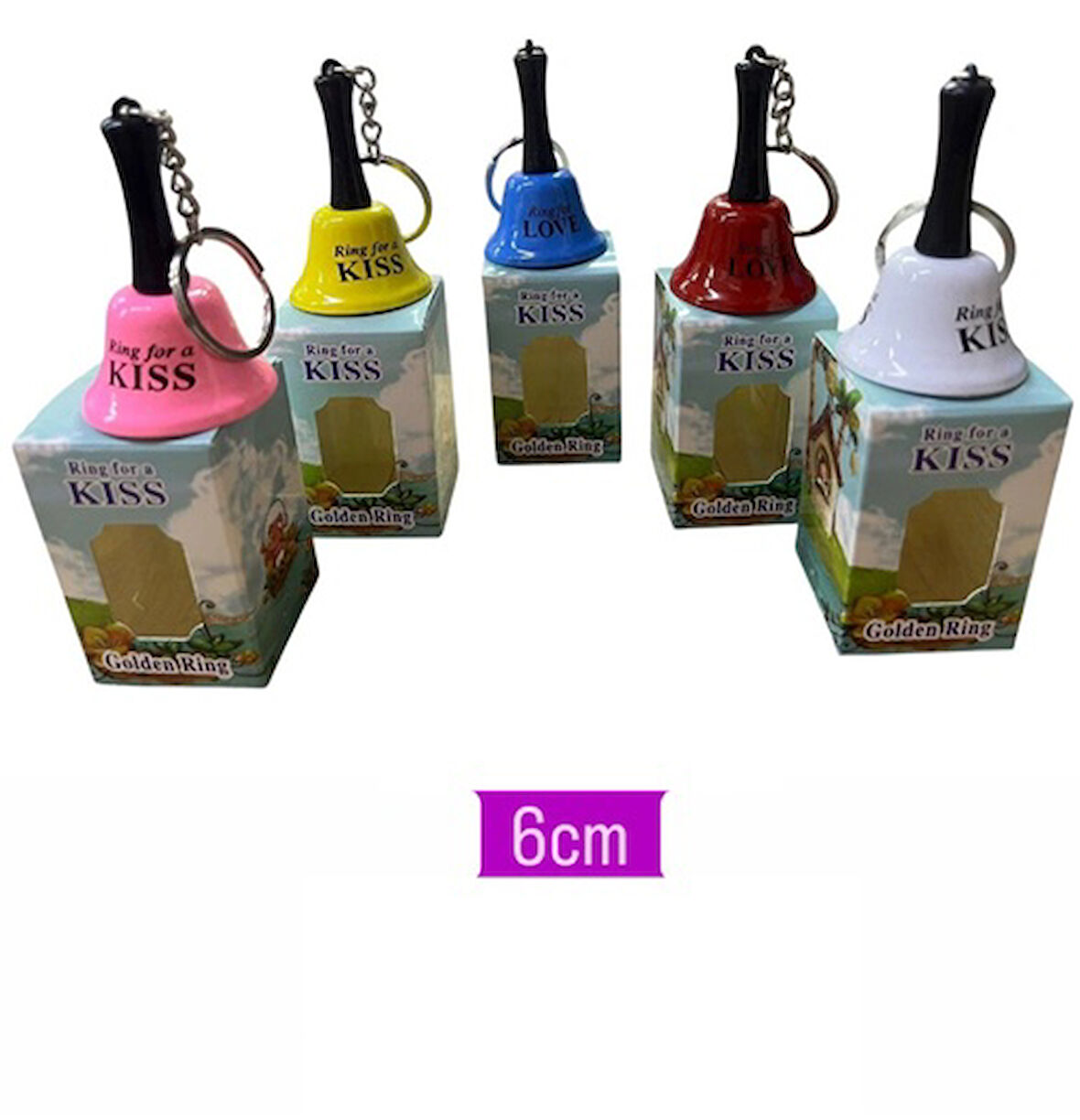 Kiss Mini Çan Zil Anahtarlık 6cm - 2 adet