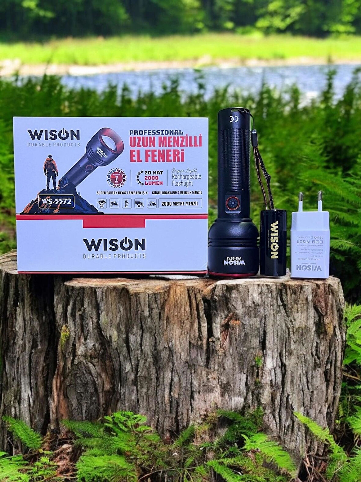 Wison Ws-5572 20w Şarjlı Metal El Feneri