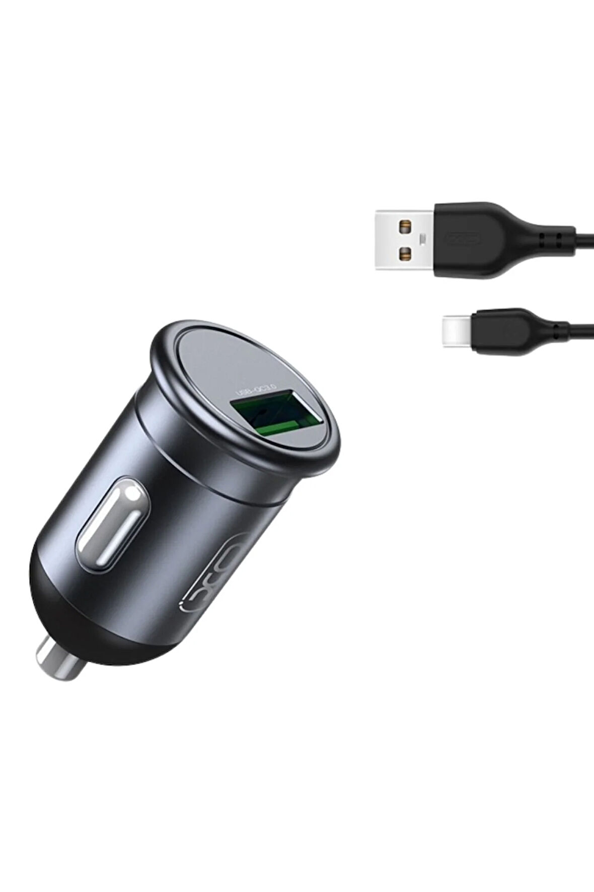 CC46 Araç Şarj Cihazı Type-C 18W Hızlı Şarj,12V-24V Giriş,USB-A ,Aşırı Isınma ve Kısa Devre Koruması