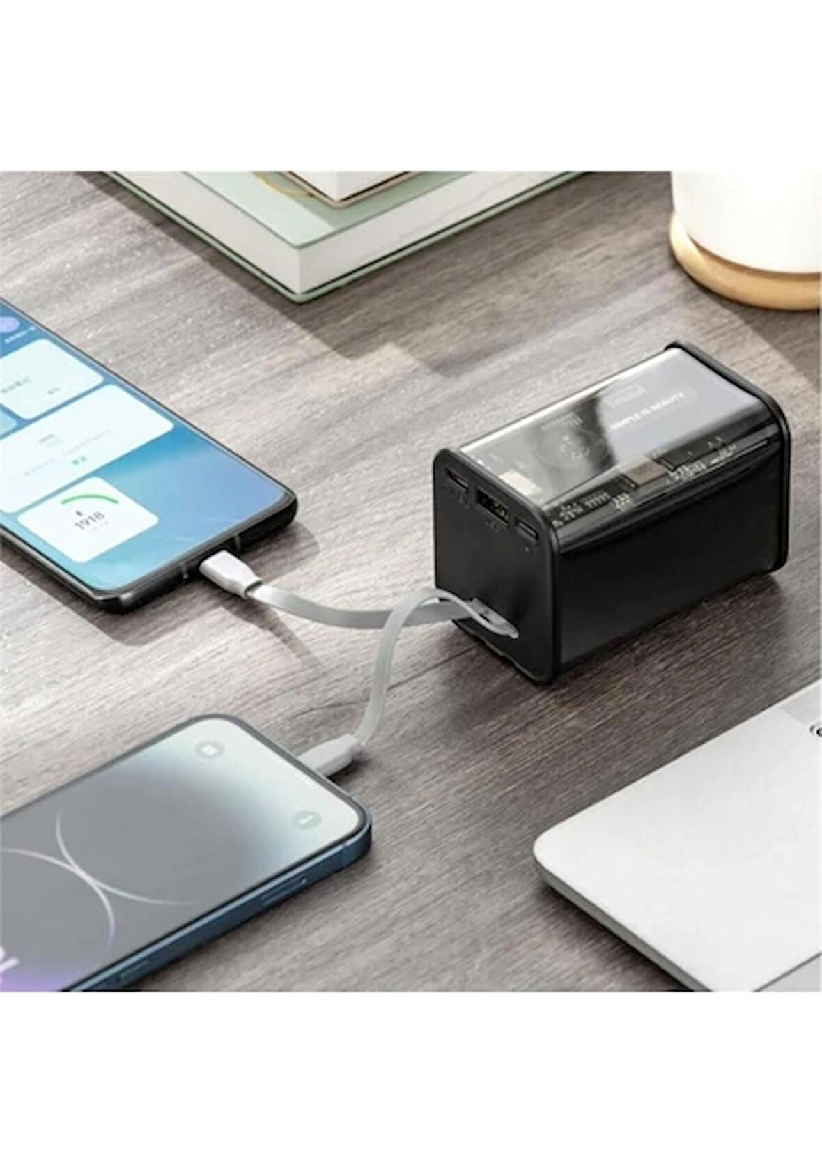 Xo 22.5W Type-C Iphone Uyumlu Çift Kablolu Usb-C 20000 Mah Taşınabilir Şarj Aleti Powerbank PB307