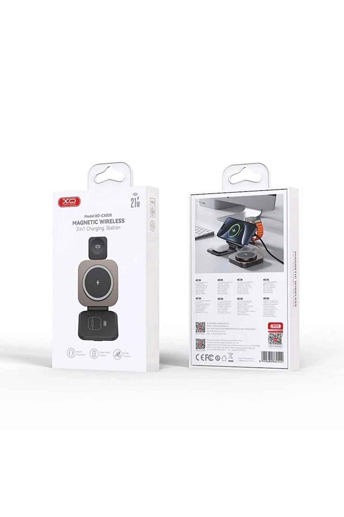CX035 21W 3in1 Manyetik Kablosuz Şarj Standı