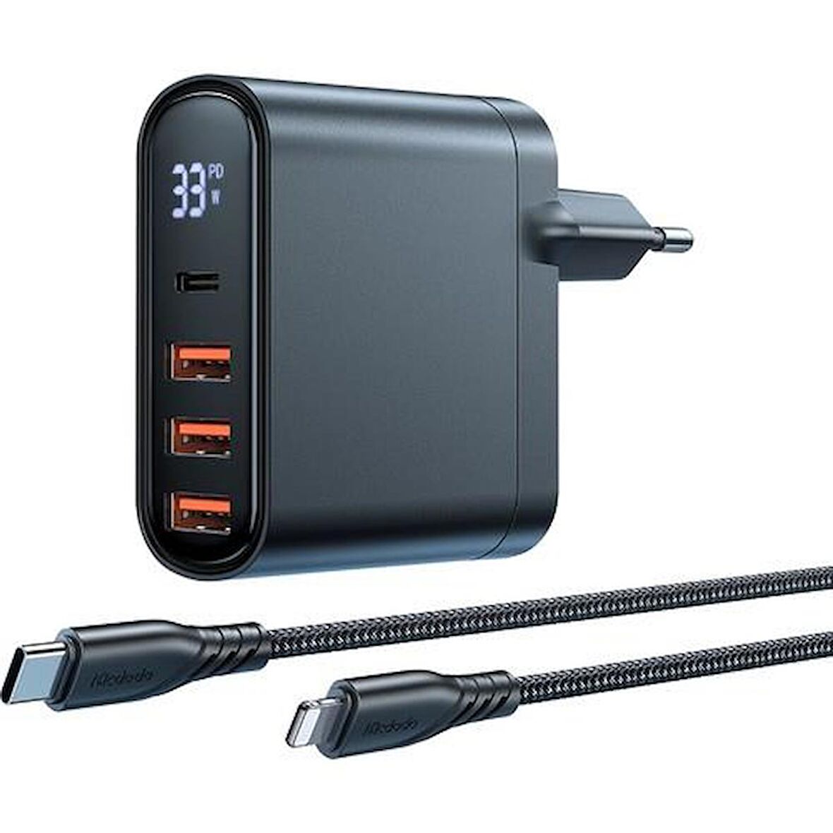 Mcdodo CH-2251 USB 33 Watt Hızlı Şarj Aleti Siyah