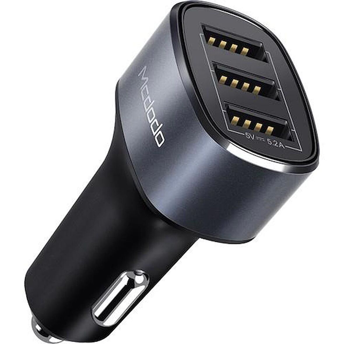 Mcdodo 3usb Girişli 5V 5.2A Araç Çakmak Şarj Cihazı-Gri CC-6300