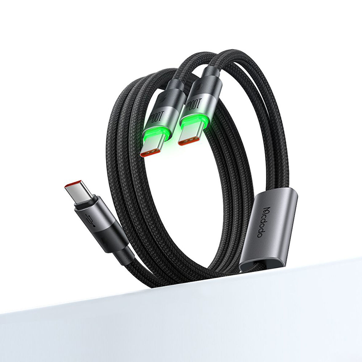 MCDODO CA-6740 2-in-1 KABLO 100 W TYPE-C TYPE-C+TYPE-C 1.5 M SİYAH KABLO