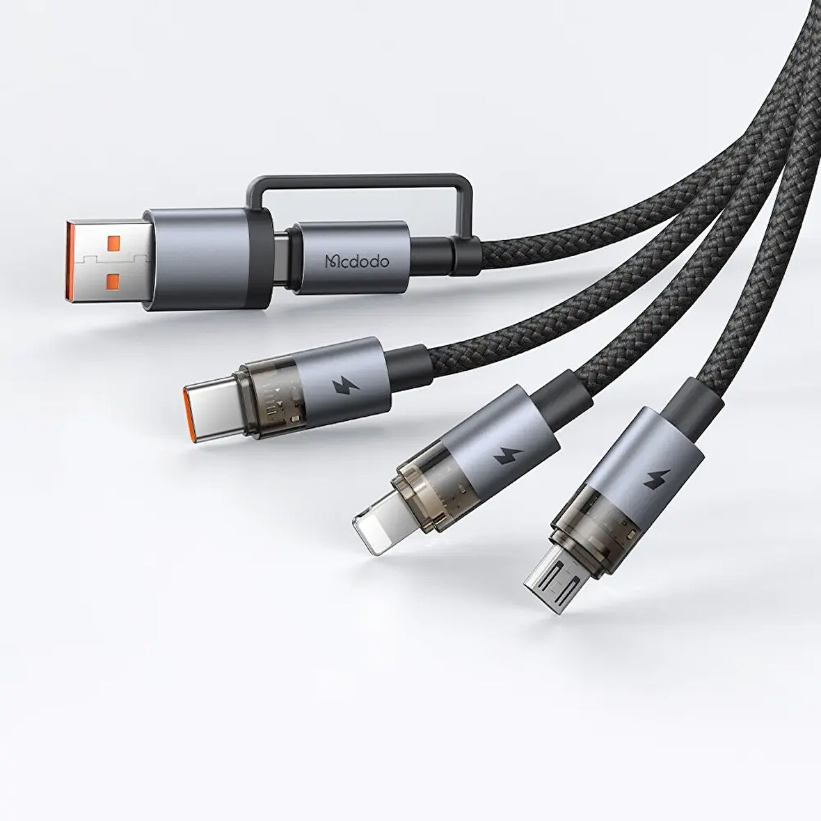 CA-7260 6'sı 1 Arada 100W Şeffaf Çoklu Kablo 1.2m