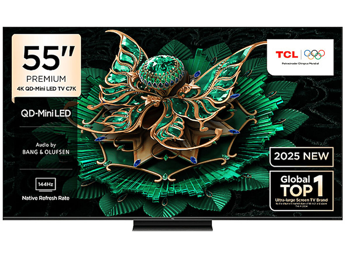 TCL 55C7K 55 inç 139 Ekran 144Hz 4K QD-MiniLed Google TV
