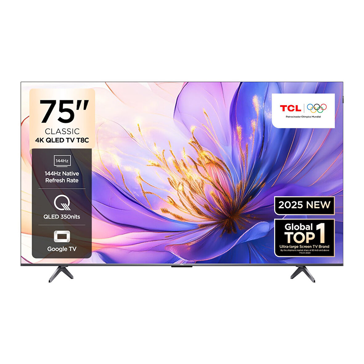 TCL 75T8CGTV 4K QLED 75" 144HZ GOOGLE TV